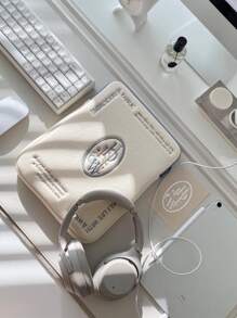 简单字母平板电脑包，可爱便携笔记本电脑包，适合女性，11-15 英寸笔记本电脑内胆包，适合女性，简约字样笔记本电脑保护套，可爱平板电脑保护套，适合办公室旅行的笔记本电脑包，大学女生，教师礼物，教师用品，教师包，感谢老师，大学包，大学用品，返校学校用品，教师学校必需品，大学生教室笔记本电脑包，教室包，教师收纳包，教室整理包 - 白色 - 查看 9