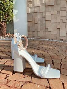 Women Heeled Sandals - trắng - Xem 4