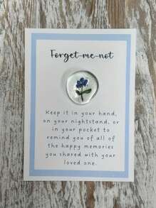 1/2 Stück Vergissmeinnicht Taschen-mitbringsel, Angelversary, Erinnerungsgeschenk, Beileidsgeschenk, Geschenk Bei Verlust Eines Geliebten Menschen