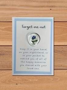 1/2 Stück Vergissmeinnicht Taschen-mitbringsel, Angelversary, Erinnerungsgeschenk, Beileidsgeschenk, Geschenk Bei Verlust Eines Geliebten Menschen