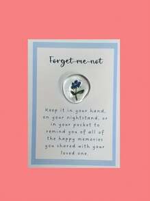 1/2 Stück Vergissmeinnicht Taschen-mitbringsel, Angelversary, Erinnerungsgeschenk, Beileidsgeschenk, Geschenk Bei Verlust Eines Geliebten Menschen