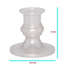 12 portavelas - candelabro de plástico - Blanco - Ver 2