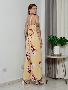 Women Two-Piece Outfits - Bege Estampada - 查看 2