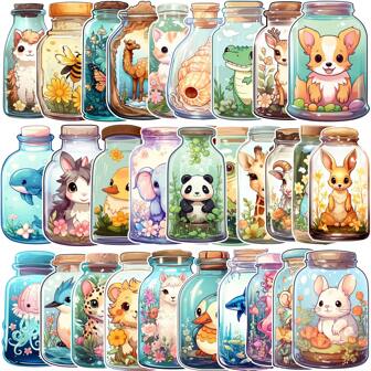 52 Pcs Unique Bottle Pattern Stickers,Creative Animal Stickers,Cute Pretty Cool Aesthetics Cartoon Vinyl Stickers,Waterproof Stickers,For Water Bottle,Pad,Phone,Laptop,Scrapbook And Luggage Stickers,Cute Stickers,Water Bottle Stickers,Stickers,Cute Stickers,Water Bottle Stickers,Creative,Cute Stickers,Koala Stickers,Character Stickers,Cute Vinyl Stickers,Stickers Water Bottle,Stickers For Water Bottles,Waterproof Sticker,Scrapbook,Stickers Pad,Sticker Book,Calico Critter Stickers,Party Favors For Kids,Dog Stickers,Water Stickers