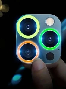 3pcs Camera Lens Tempered Glass Protector Ring With Luminous Effect, Compatible With Apple 16,15,14,13,12,11,15 Pro Max, 14 Plus, 12, 13 Mini Gift For Birthday, Family, Friends Lens Protector, Phone Accessories