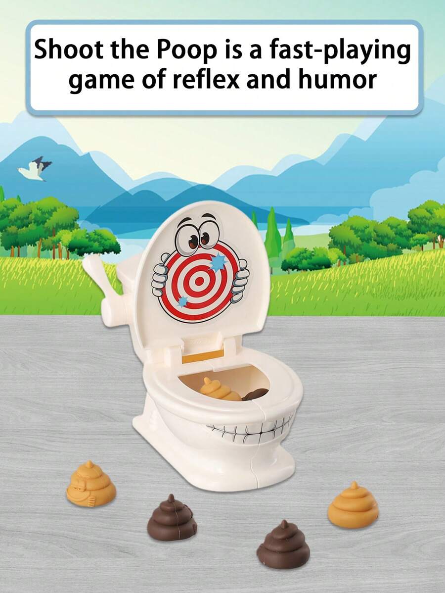 Shoot The Poop Funny Family Game Fast And Frenzied Flushing Poop