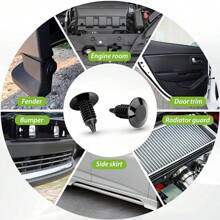 100/101/130 قطعة مشابك بلاستيكية عالمية للسيارة مختلطة الأشكال، مع أداة فك وتركيب ،مناسبة لحماية واجهة السيارة والديكور الداخلي والتركيبات