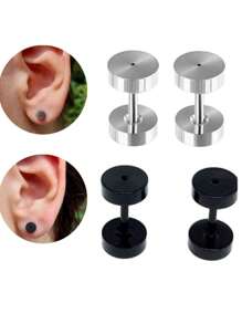 Men's Earrings - màu đen - Xem 1