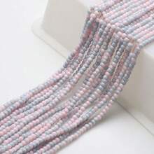 1串0.4cm雙色圓形玻璃仿珍珠夾線珠,diy手鍊、項鍊製作 - 雙色光珠 - 查看 22