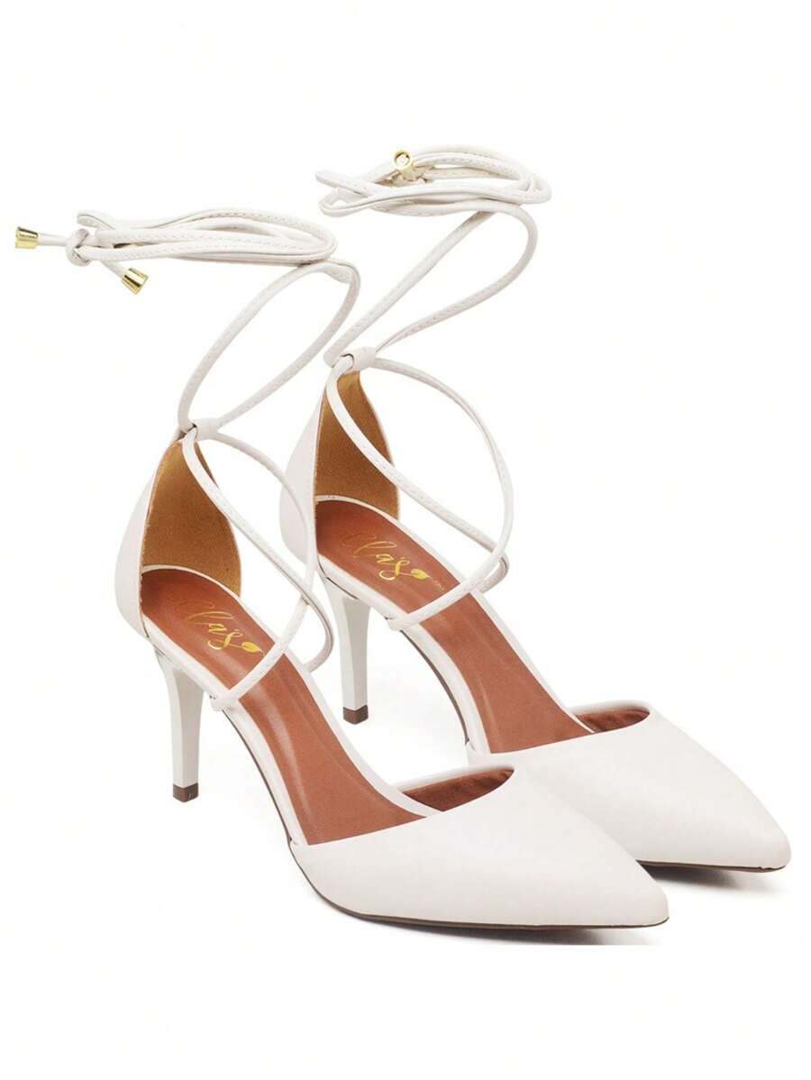 Women Heeled Sandals - 白色 - 查看 1