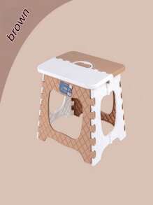 2pcs Plastic Chairs, Diy Portable Folding Stools, Indoor/Outdoor, Random Color - Multicolor - View 4