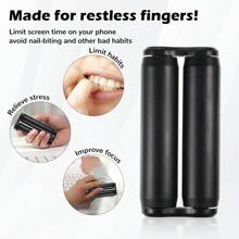 1個鋁合金手持手指滾輪按摩器,用於減輕壓力和放鬆手臂和手掌,也可用於手部治療和手指運動玩具 - 黑色 - 查看 10