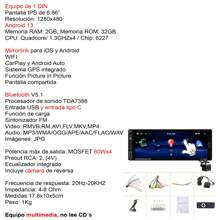 AUTOESTEREO VAK 3558 1 DIN 6.8" ANDROID CARPLAY CAMARA GPS - Negro - Ver 5