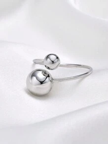 1 Miếng Tối giản Linh hoạt Phong cách ins Creative Nhỏ bé Và Lớn Thiết kế Mở điều chỉnh Nhẫn Đối với Của phụ nữ Thời trang Thép không gỉ Vòng cửa tay áo - vòng mở - Xem 7