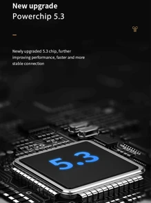 黑色真无线美学设计耳塞，带防噪麦克风和 ENC 双深度降噪耳机 - 黑色 - 查看 8