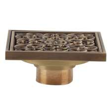 Drenaje de Piso, Anti Olor, Antiguo Latón, Rectangular, Ducha Inserto Rejilla de Desagüe de Suelo para Baño del Hogar o Hotel (1#) - Dorado - Ver 2
