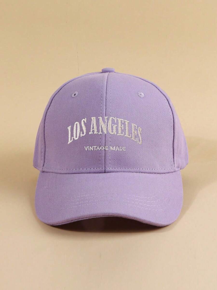 1 Mũ Bóng Chày Chống Nắng Thoáng Khí Phong Cách LOS ANGELES Y2K Unisex, Thích Hợp Cho Du Lịch Giải Trí Ngoài Trời Mùa Xuân Và Mùa Thu - Màu tím - Xem 1