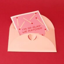 1 pieza Tarjeta postal de alta gama con acabado mate y sobre, empaquetada individualmente; Tarjeta de San Valentín, tarjeta de declaración de amor, tarjeta personalizada, tarjeta de aniversario, inserto de regalo de festival, tarjeta postal estilo europeo con patrón personalizado, expresando afecto, tarjeta de cumpleaños, tarjeta de felicitación