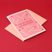 1 pieza Tarjeta postal de alta gama con acabado mate y sobre, empaquetada individualmente; Tarjeta de San Valentín, tarjeta de declaración de amor, tarjeta personalizada, tarjeta de aniversario, inserto de regalo de festival, tarjeta postal estilo europeo con patrón personalizado, expresando afecto, tarjeta de cumpleaños, tarjeta de felicitación