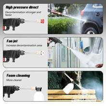 Cordless Car Pressure Washer Water High Power Jet Wash Cleaner Portable 2Battery,High Pressure Water Sprayer,Cordless And Compact Design Makes It Easy To Carry And Operate,It Is The Best Choice For Outdoor Camping And Long Trips. - Black - View 7
