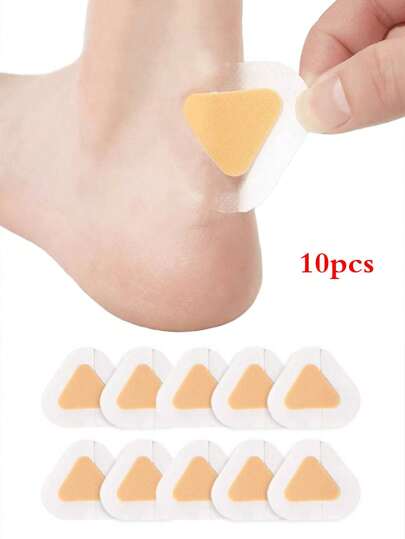 10pcs/Pack Anti-Chafing Stickers, Heel Blister Pads, Invisible Shoe Liners For High Heels, Shoes & Feet