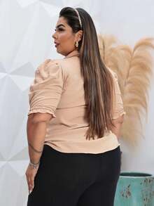 Plus Size Blouses - Màu be - Xem 2