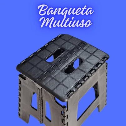 TOP CENTER ONLINE Banquinho Plastico Dobravel Multiuso Banqueta De Plastico - cor aleatória