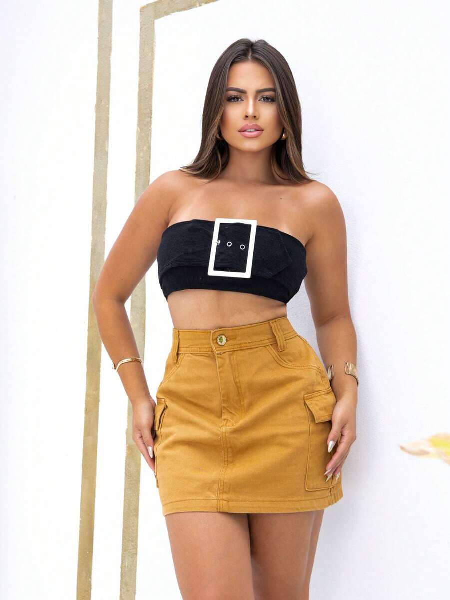 Women Skirts - Lạc đà - Xem 1