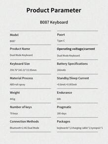 B087 Multi-Device Dual Mode 2.4G/BT Wireless Keyboard with Easy-Switch for Up to 3 Devices, Slim, 2 Year Battery-PC, Laptop, Windows, Mac, Chrome OS, Android, iPad OS, Apple TV - Yellow - View 8