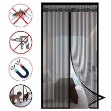 Nouvelle porte de rideau d'écran magnétique 2024 Moustiquaire anti-moustiques Filet à mailles d'écran de mouche Fermeture automatique Taille personnalisée Installation facile