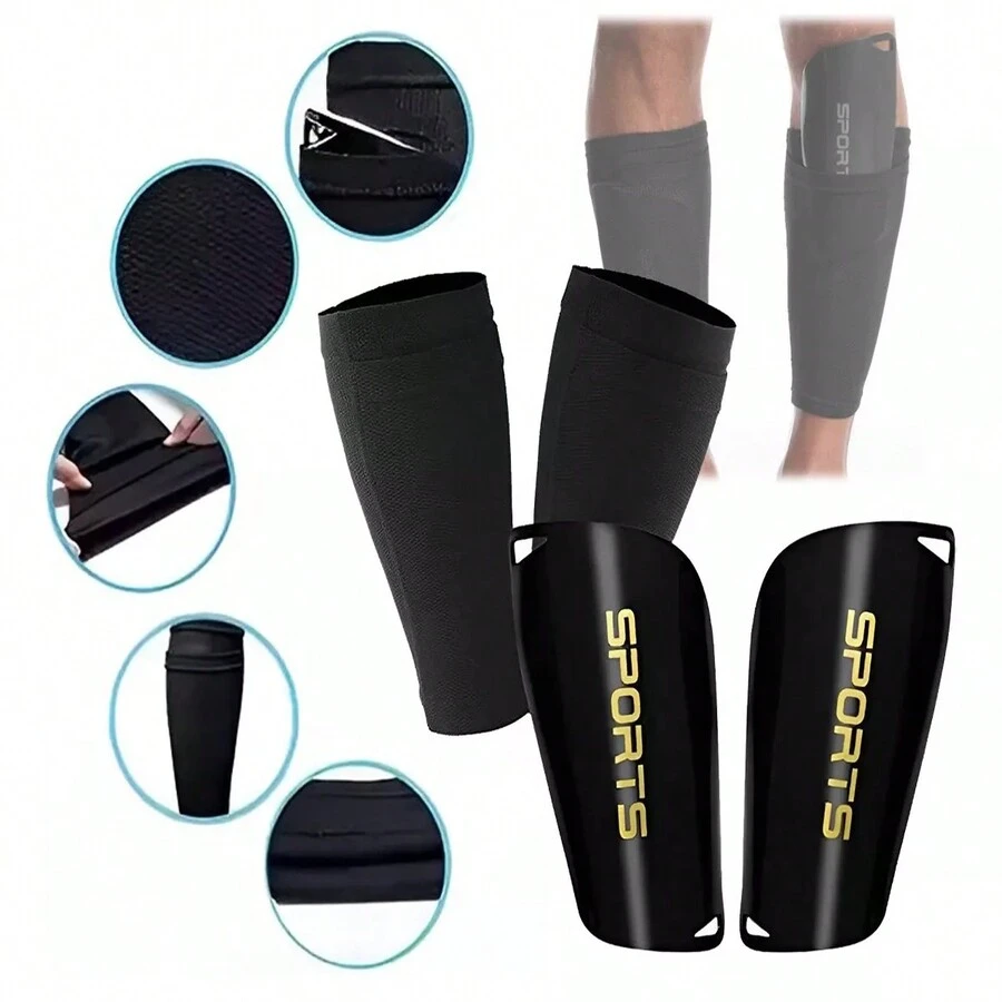 Soccer Shin Guard Holder Socks, For Shin Guards - Black - View 1