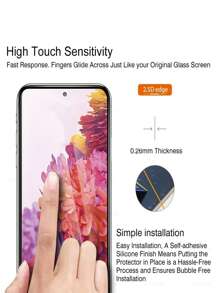 4 Stücke 9H gehärtetes Glas Bildschirmschutzfolie, kompatibel mit Samsung Galaxy//Redmi/, HD-Klarheit, blasenfrei, kantenoptimiert, explosionssicher und splitterresistent als Geschenk zum Geburtstag, für Familie, Freunde, Handybildschirmschutz, Handyzubehör