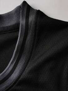 Camiseta de baloncesto estilo novio para hombres n.º 23 Negra con bordado, camiseta deportiva sin mangas