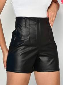 Women Shorts - 黑色 - 查看 1