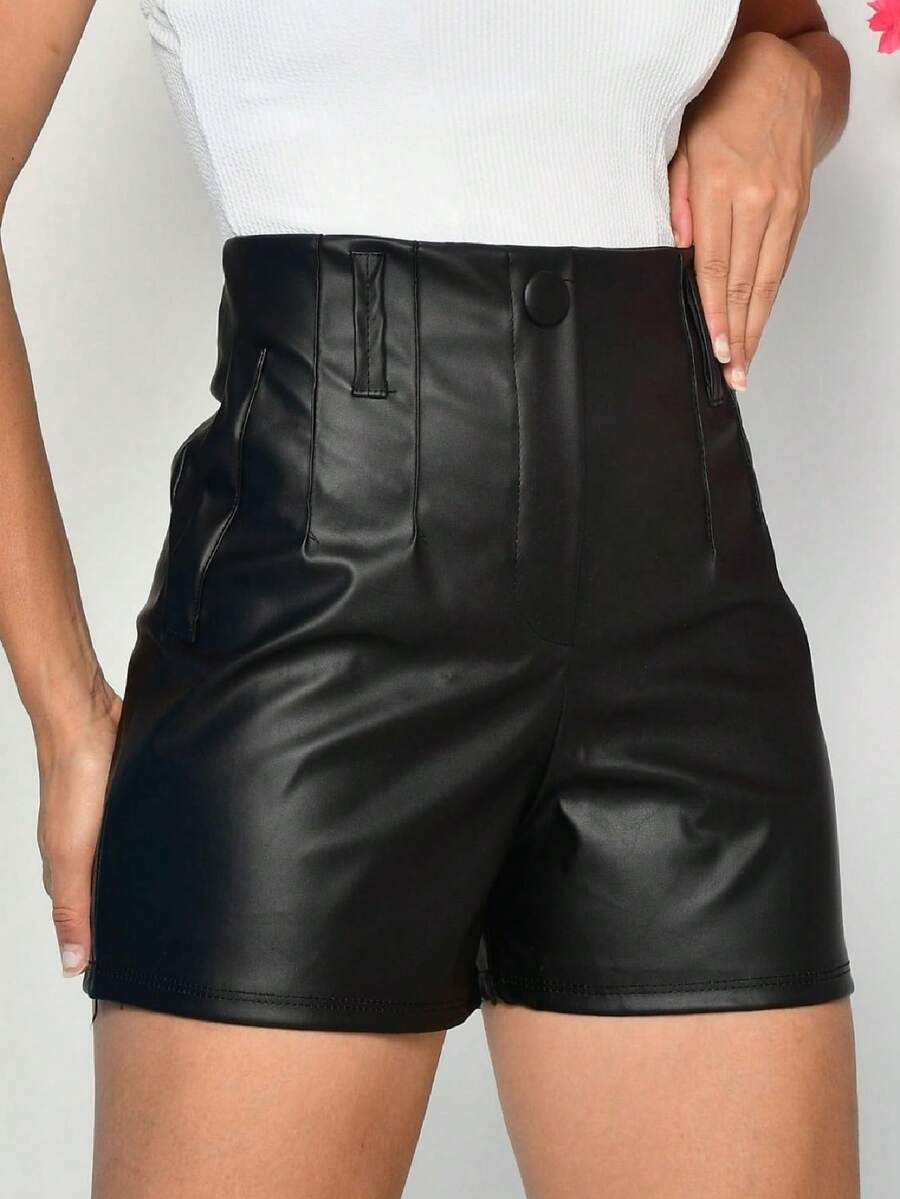 Women Shorts - 黑色 - 查看 1