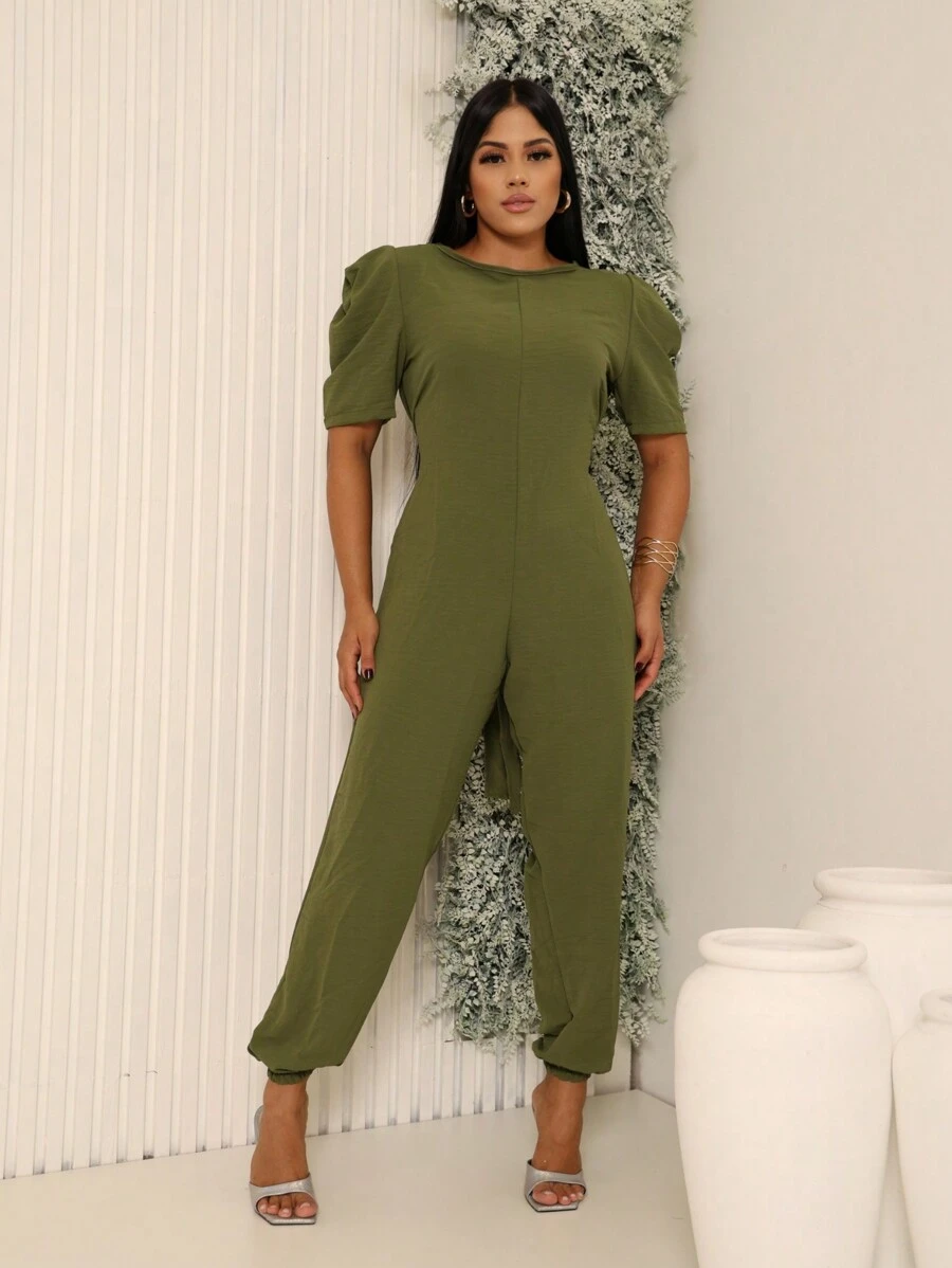 Women Jumpsuits - Màu xanh lá cây đậm - Xem 1