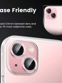 Phim bảo vệ camera vòng kim loại kính cường lực 9H - Bảo vệ tương thích với Apple 16 14 Pro (6.1 inch) & 14 Pro Max (6.7 inch) với ốp lưng chống trầy xước, độ phân giải cao & vòng kim loại bảo vệ tối đa! Quà tặng sinh nhật, gia đình, bạn bè Hợp kim kim loại với kính cường lực bảo vệ toàn diện, bảo vệ ống kính, phụ kiện điện thoại Chống nước, chống sốc, chống rơi, chống rơi, chống vân tay - Hồng - Xem 6