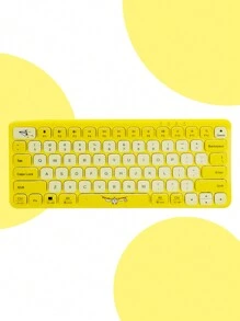 B087 Multi-Device Dual Mode 2.4G/BT Wireless Keyboard with Easy-Switch for Up to 3 Devices, Slim, 2 Year Battery-PC, Laptop, Windows, Mac, Chrome OS, Android, iPad OS, Apple TV - Yellow - View 1
