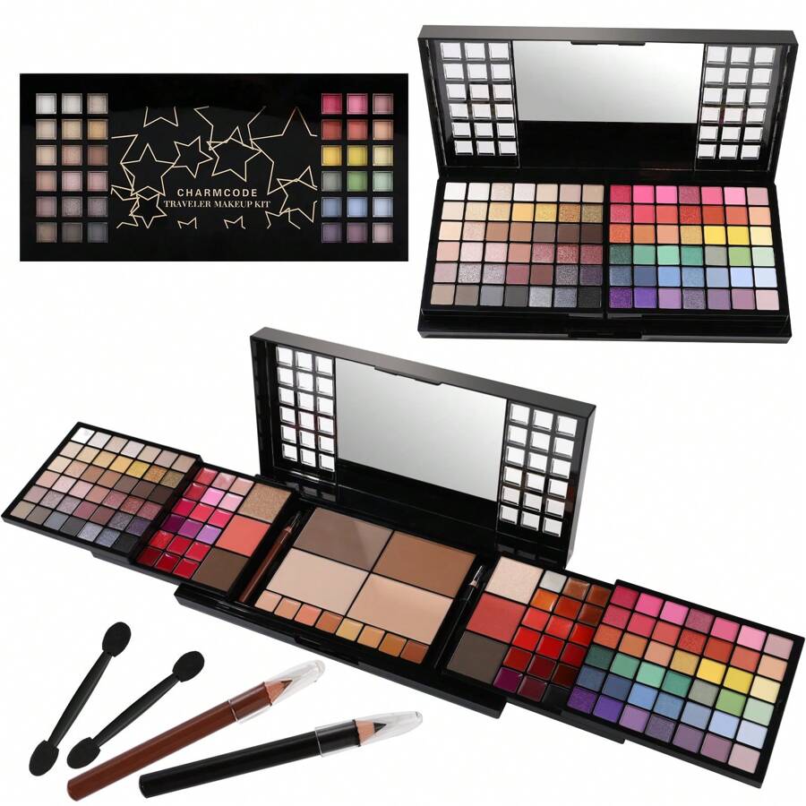 UCANBE All In One Makeup Kit, Makeup Kit For Women Full Kit, Make Up Valentine's Day Gift Set For Teen Girls- Eyeshadow Palette,Lip Gloss,Concealer,Highlighter,Blush,Eyeliner,Brow Powder & Contour - 彩色 - 查看 1