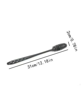 1 st. Roterande Kopp Borste För Rengöring Flaskor Och Koppar , Fläck Borttagning Med Långt Handtag Och Hård Silikon S För Smal