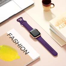 运动表带兼容表带 40 毫米 44 毫米 41 毫米 46 毫米 45 毫米 49 毫米 38 毫米 42 毫米 女士男士，柔软硅胶替换运动表带腕带适用于手表 Ultra SE 系列 10 9 8 7 6 5 4 3 2 - 絳櫻桃色 - 查看 2