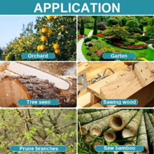 4+6in Electric Cordless Mini Chainsaw One-Hand Saw Wood Working Cutter 2 Battery - Black - View 3