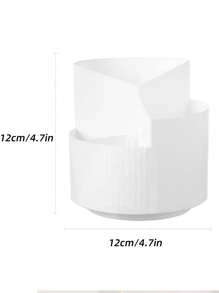 1入組大容量旋轉化妝刷架，女性和女孩禮物的便攜式刷具組織者 - 白色 - 查看 5