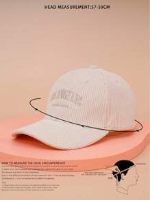 1pc Unisex Y2k Style Embroidered Velvet Baseball Cap Los Angeless Outdoor Casual Adjustable Sun Hat For Daily Work/Commute Street