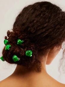 5pcs/Set Women's Imitation Flower Hair Clips Cute - Multicolor - View 3