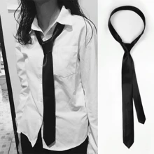 1 pièce Cravate fine en polyester pour femme, faite à la main, convient pour la décoration de chemise quotidienne et comme cadeau