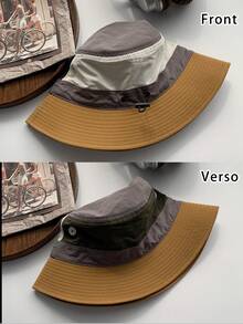 1頂男女遮陽呼吸框色釣魚和遠足帶收緊帽子,快乾,適用於戶外