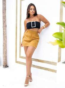 Women Skirts - Lạc đà - Xem 6