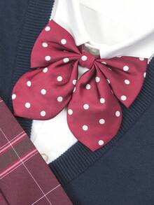 pooting bear 1 Miếng Của phụ nữ Dệt Phong cách học viên Con thỏ Tai Chấm bi Nơ thắt , Thích hợp Để Trang Trí Hàng Ngày , JK Phù hợp - Nhiều màu - Xem 8