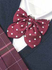 pooting bear 1 Miếng Của phụ nữ Dệt Phong cách học viên Con thỏ Tai Chấm bi Nơ thắt , Thích hợp Để Trang Trí Hàng Ngày , JK Phù hợp - Nhiều màu - Xem 7